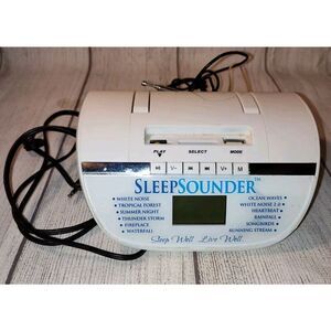 Sleep Sounder White Noise System w/12 Sound Functions & Radio Tested/Works